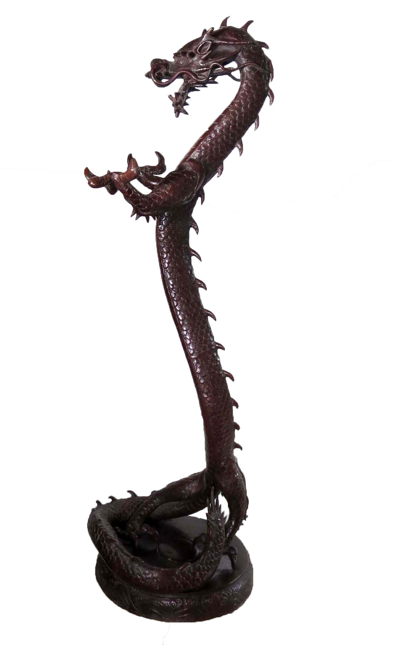 Japanese Dragon Bronze Sculpture Meji Period Modernism